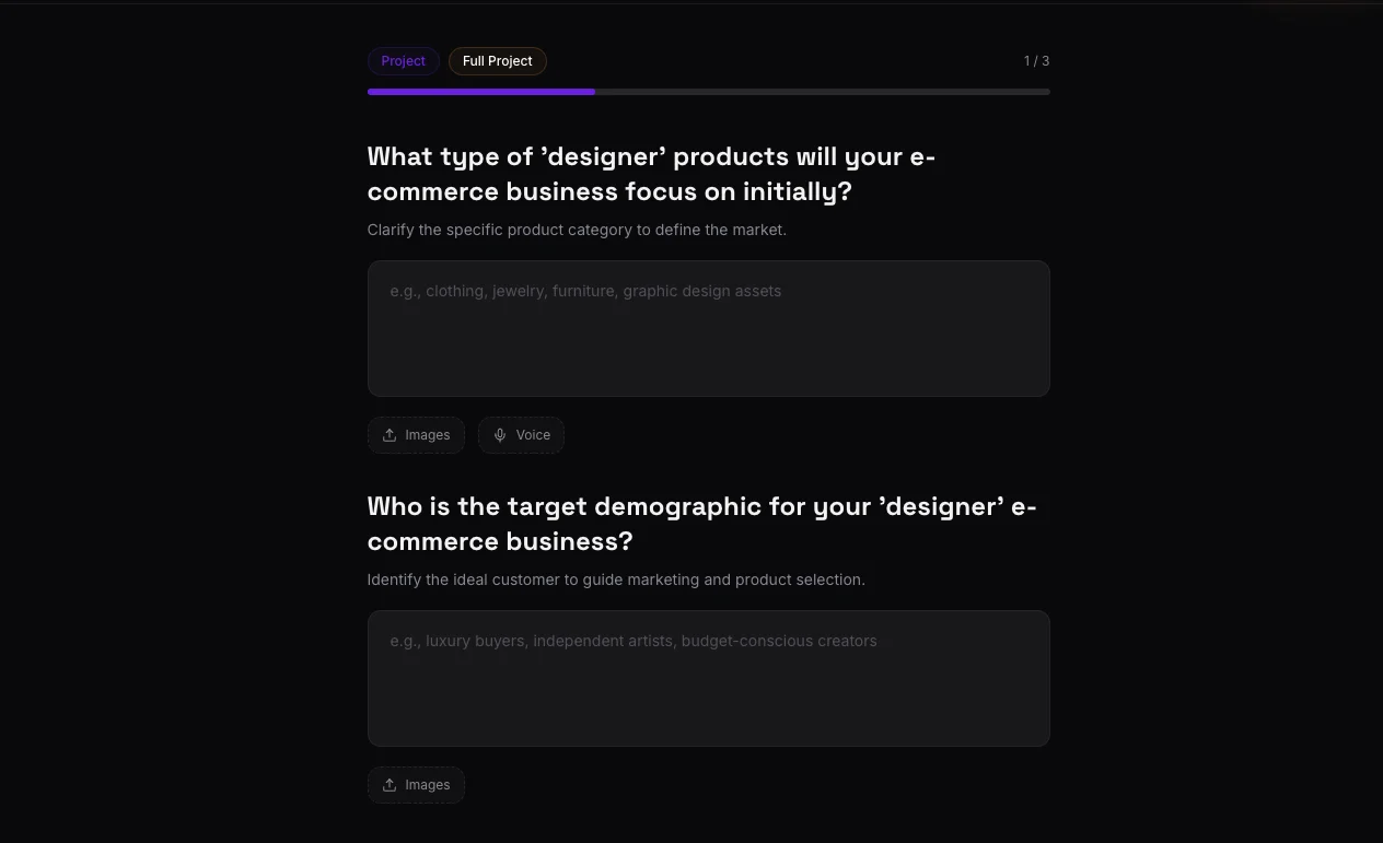 Guided questions in EvolvIdea