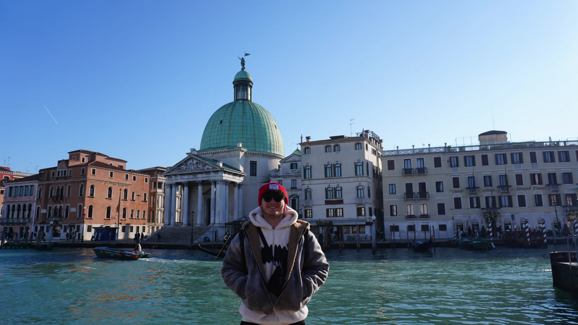 Antonio traveling in Venice